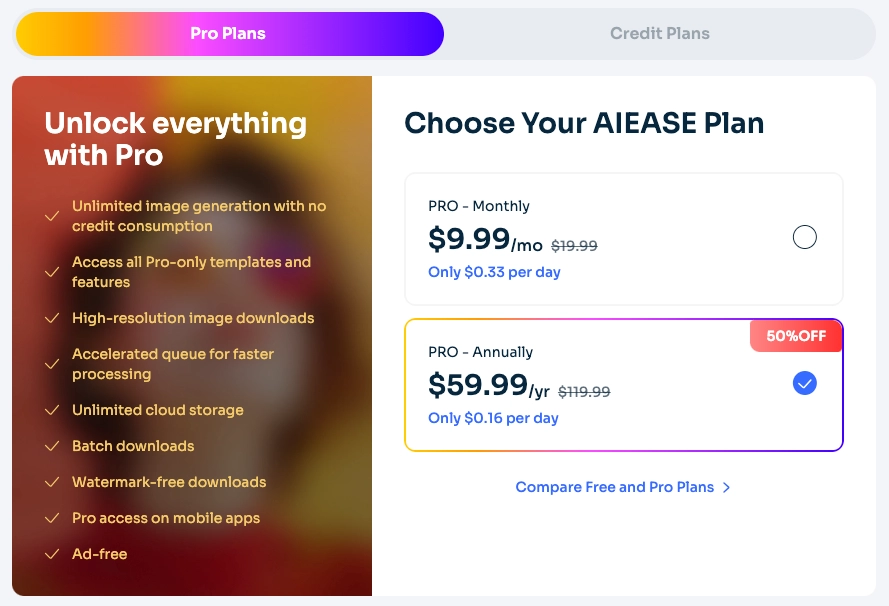 AI Ease Pricing